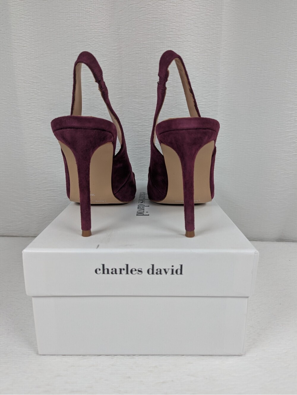 Charles David - Women's - Mahogany Suede Slingback Heels / Shoes - Size 9 M - Picture 6 of 16